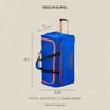 JEEP TWO WHEEL ROLLING TRAVEL DUFFLE BAG, 27 INCH J4374124002 - BLUE New