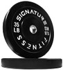 FITVIDS OLYMPIC BUMPER PLATES, 2" WEIGHT PLATES, 35LB PAIR, 7FT BARBELL - BLACK