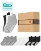 INFINNO BABY NON SLIP ANKLE SOCKS 9 PAIRS - ASSORTED (BLACK/WHITE/GRAY)