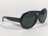 RAY BAN HIGHSTREET ROUND SUNGLASSES BLACK GLOSS NYLON FRAME GREEN 601/71 57MM/19