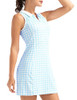 FKEEP WOMEN'S GOLF TENNIS DRESS V-NECK AND SHORTS WORKOUT SIZE M - BLUE PLAID New