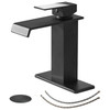 BWE BLACK BATHROOM FAUCET MODERN WATERFALL MATTE BLACK BWE-6004 - BLACK