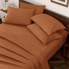 Horbaunal Caramel Pumpkin King Size Sheet Set - 6 Piece Luxury 1800 Thread Count