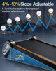 FINEHORSE Walking Pad Treadmill with Auto Incline 6 in 1 Desk Treadmill - ORANGE