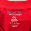 BLUE ICE PLAIN SHORT SLEEVES T-SHIRT - SIZE: MEN 2XL - RED New