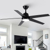 VACZON CEILING FANS LIGHTS REMOTE 52 INCH MODERN CEILING FAN QUIET - BLACK