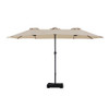 Sunjoy Triple Canopy Umbrella with Base, 178.74in L x 104.72in W x 96.46in H