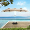 Sunjoy Triple Canopy Umbrella with Base, 178.74in L x 104.72in W x 96.46in H