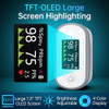 ALECAREMED PULSE OXIMETER 4 COLOR OLED DISPLAY OXYGEN MONITOR FINGERTIP - WHITE