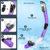 ZEEPORTE MASK FIN SNORKEL SET, TRAVEL SIZE, S/M 4 1/2- 8 1/2 - PURPLE