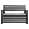 KETER HUDSON 60 GALLON CAPACITY OUTDOOR PATIO STORAGE BENCH - GRAY