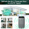 YIOU AIR PURIFIER FOR HOME ROOM UP TO 547FT² H13 TRUE HEPA FILTER - GRAY