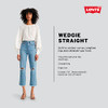LEVI'S WOMEN'S WEDGIE STRAIGHT JEANS WHITE STONE WASH WOMEN SIZE 25X28 New