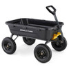 GORILLA CARTS HEAVY DUTY 12 CU FT POLY YARD DUMP WHEELBARROW, GCG-12 - BLACK