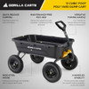 GORILLA CARTS HEAVY DUTY 12 CU FT POLY YARD DUMP WHEELBARROW, GCG-12 - BLACK