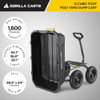 GORILLA CARTS HEAVY DUTY 12 CU FT POLY YARD DUMP WHEELBARROW, GCG-12 - BLACK