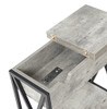 CONVENIENCE CONCEPTS TUCSON ELECTRIC FLIP TOP END TABLE - BARNWOOD/BLACK