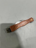 GENERIC MUSHROOM FOLDING POCKET KNIFE WITH BROWN BEECHWOOD HANDLE - BROWN