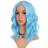 eNilecor Blue Wig Short Colored Wigs Bob Wig for Women Natural Wavy Colorful New