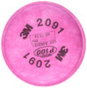 3M PARTICULATE FILTERS P100 2091/07000 , 2 COUNT - PINK New
