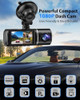 SUVCON DASH CAM FRONT AND REAR, 1080P DASH CAMERA FOR CARS, LOOP RECORDING
