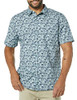 AMAZON ESSENTIALS MEN'S SLIM SHORT-SLEEVE POPLIN SHIRT - SIZE XL - BLUE FLORAL New