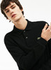 L131251 LACOSTE MEN’S CLASSIC FIT LONG-SLEEVE POLO SHIRT BLACK MEN XL New