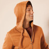 AMAZON ESSENTIALS MEN'S FULL-ZIP FLEECE HOODIE - SIZE: MEN L - NUTMEG New