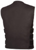TRUE ELEMENT MENS SWAT TEAM STYLE LEATHER VEST GUN POCKETS BLACK SIZE L New