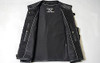 TRUE ELEMENT MENS SWAT TEAM STYLE LEATHER VEST GUN POCKETS BLACK SIZE L New