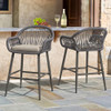 COZYMAN OUTDOOR BAR STOOLS SET OF 2 - SLATE GRAY