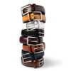 CARLO FELLINI BELTS FOR MEN 100% COW LEATHER BELT MEN 34/36 - BROWN