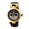 HERITOR AUTOMATIC MEN'S JEWELED MOVEMENT 316L SURGICAL-QUALITY - BLACK/GOLD