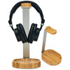 KNOX GEAR BAMBOO HEADPHONE STAND - WOOD DESK STAND - BROWN