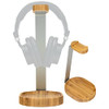 KNOX GEAR BAMBOO HEADPHONE STAND - WOOD DESK STAND - BROWN