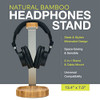 KNOX GEAR BAMBOO HEADPHONE STAND - WOOD DESK STAND - BROWN