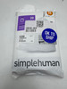 SIMPLEHUMAN CODE H CUSTOM FIT DRAWSTRING TRASH BAGS, 20 COUNT - WHITE New