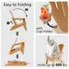 Nevilywood Folding Adirondack Chair B089-MW-FD-TEAK - Weather Resistant