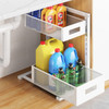 TISTAYA PULL-OUT UNDER KITCHEN SINK ORGANIZER, HEIGHT ADJUSTABLE, WHITE