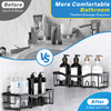 EUDELE SHOWER CADDY 2 PACK ADHESIVE ORGANIZER NO DRILLING XYJ-02 - Silver