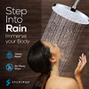 SparkPod 10 Inch Round Rain Shower Head - Chrome and White