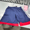 JUMPSTART BASKETBALL SHORTS WITH NAVY WHITE STRIPES RED TRIM - L - NAVY/RED New