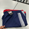 JUMPSTART BASKETBALL SHORTS WITH NAVY WHITE STRIPES RED TRIM - L - NAVY/RED New