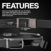CARLO FELLINI GENUINE LEATHER RATCHET BELT ADJUSTABLE TRACK BELT - CARBON CARLO FELLINI GENUINE LEATHER RATCHET BELT ADJUSTABLE TRACK BELT - CARBON