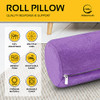ALLSETT HEALTH CERVICAL NECK ROLL MEMORY FOAM PILLOW | ASHO816PB - PURPLE