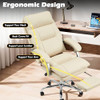 ZZW EXECUTIVE OFFICE CHAIR GAMING CHAIRS OFFICE CHAIR ADJUSTABLE 350 LBS - WHITE