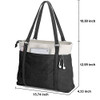BAG WIZARD WOMEN'S WORK BAG WITH LAPTOP COMPARTMENT TEACHER TOTES PURSE - BLACK