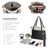 BAG WIZARD WOMEN'S WORK BAG WITH LAPTOP COMPARTMENT TEACHER TOTES PURSE - BLACK