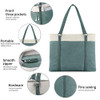BAG WIZARD WOMEN'S WORK BAG LAPTOP COMPARTMENT ZIPPER POCKET TEACHER TOTE GREEN