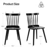 WOOW DEPOT BLACK DINING ROOM CHAIRS SET OF 2 FARMHOUSE DINING CHAIRS - BLACK